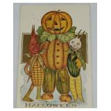 Antique 1909 Halloween Embossed Post Card with