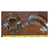 (2) Crystal Paperweights w/ Rainbow + Gerity 24kgp