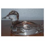 Vtg Princess House Lead Crystal Duck Figure
