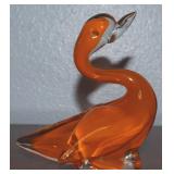 MCM Kreiss Japan Art Glass Duck Figure 5 1/8t