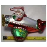 Blown Glass Santa Claus Christmas Ornament
