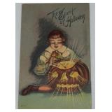 Antique Halloween Post Card No 6511 Spirit of