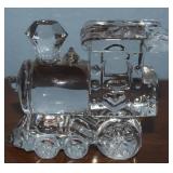 Vintage Jonal Crystal Train Engine Paperweight