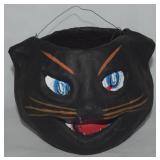 Contempo Paper Mache Black Cat Lantern 5.5" Tall