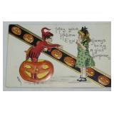 Antique Halloween Embossed Post Card L&E Serie