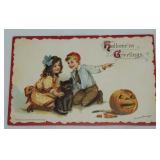 Antique Halloween Embossed Post Card Frances