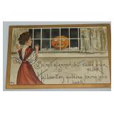 Antique Halloween Embossed Post Card w/Goblins