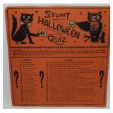 Vtg H.E. Luhrs Stunt Halloween Quiz Game 9 x 8.5