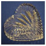 Waterford Crystal Heart Paperweight 2 5/8"L