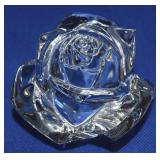 Waterford Crystal Clear Rose Paperweight 3.25"