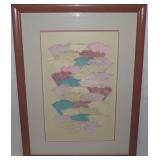 Signed Original Paper Collage Framed Fine Art