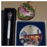 (3) Misc Holiday Pcs w/ Barnhouse Ornament, Heart