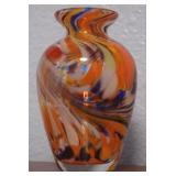 Murano Italy-style Blown Art Glass Confetti Vase