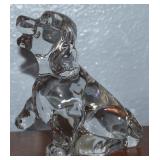 Princess House Lead Crystal Dog Figure 4"