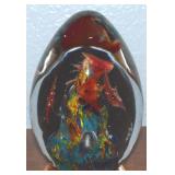 Contempo Art Glass Fish Tank Paperweight 4 1/8