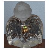 Fenton Frosted & Clear Glass Birthstone Angel