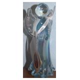 Anwa Glass Huta Szkea Poland Iridized Blue Angel