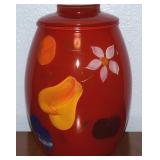 Vtg Bartlett Collins Red Orchard Fruit Cookie Jar