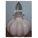 Vtg Fenton Silvercrest Pink Melon Glass Perfume