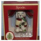 Spode Christmas Tree Puppy Dog w/ Stocking
