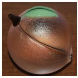 Orient & Flume Art Glass Paperweight Peach 2.75w