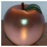 Orient & Flume Art Glass Paperweight Apple 3.25t