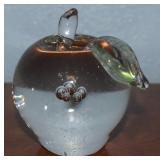 Crystal Forge "EN 90" Signed Art Glass Apple