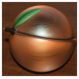 Orient & Flume Art Glass Paperweight Peach 4w