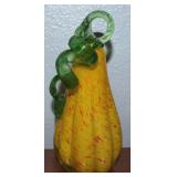 Blown Art Glass Gourd Fall / Autumn Accent 6.5t