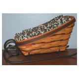 Longaberger Basket Sleigh 1997 w/ Wrought Iron