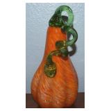 Blown Art Glass Gourd Fall / Autumn Accent 8.25t