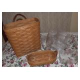 (2) Longaberger Baskets 1994 Hanging 9.5L +