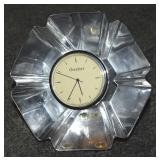 Orrefors Sweden Crystal Quartz Clock Paperweight