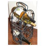Black Metal Handled 7 Slot Wine Rack Carrier