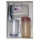 Kitchen Drawer Contents Lot: 3 Pitchers: Sterilite