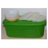 (5) Vtg Tupperware Lidded 4.25" Bowls + Debbie