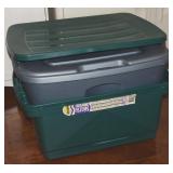 (2) Storage Totes w/ Homz & 14 Gal Sunshine
