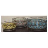 3pc Pioneer Woman Glass Bowl Set 4.75-7"