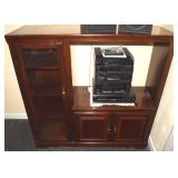 Contempo Cherry Stain Wood Entertainment Center