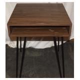 Mod Wrought Iron Legged Night Stand/End Table