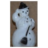 Vtg Rosbro Rosen Plastic Snowman Ornament 3.25"