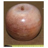 Vintage Carved Red Alabaster Apple Paperweight