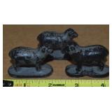(3) Vtg Auburn Rubber Co Sheep Miniature Figures