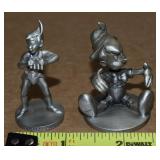 (2) Vtg Schmid Pewter Disney Figures Peter Pan &