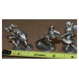(3) Vtg Schmid Pewter Disney Figures Donald Duck