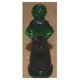 Vtg Degenhart Green Glass Priscilla Figure 2 5/8