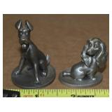 (2) Vtg Schmid Pewter Disney Figures Lady & Tramp