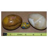 (3) Polished Stone / Alabaster+ Eggs