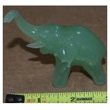 Vintage Chinese Jade Carved Elephant Figure 3L