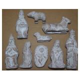 9pc Terracotta Nativity Set 6.25" Tallest Piece